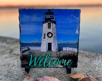 Personalized Photo Slate | Custom Picture on Rock | Photo Gift for Family, Wedding, or Memorial