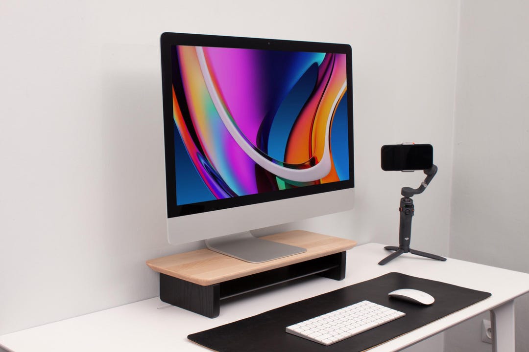 Monitor Stand Wooden Monitor Riser Maple Monitor Stand - Etsy