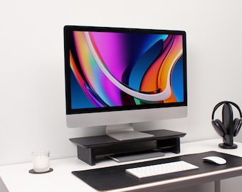 Maple Wood Monitor Stand: Ergonomic Desk Riser