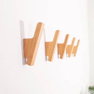 Oak Wall Hook: Wooden Coat Hook, Modern Home Decor