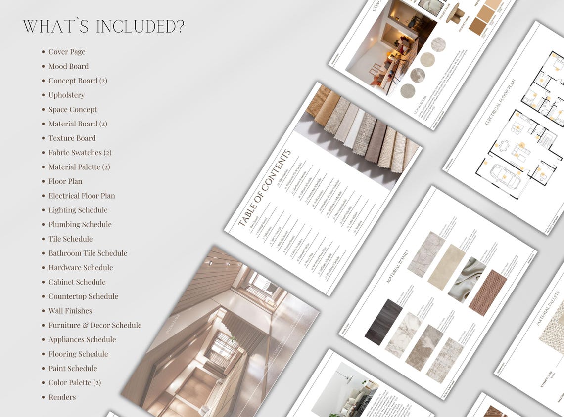 Interior Design Template FFE Finishes, Furniture, Hardware & Fixtures ...