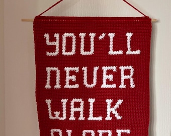 YNWA You’ll Never Walk Alone Tapestry Pattern (Alpha Chart + Written Instructions)
