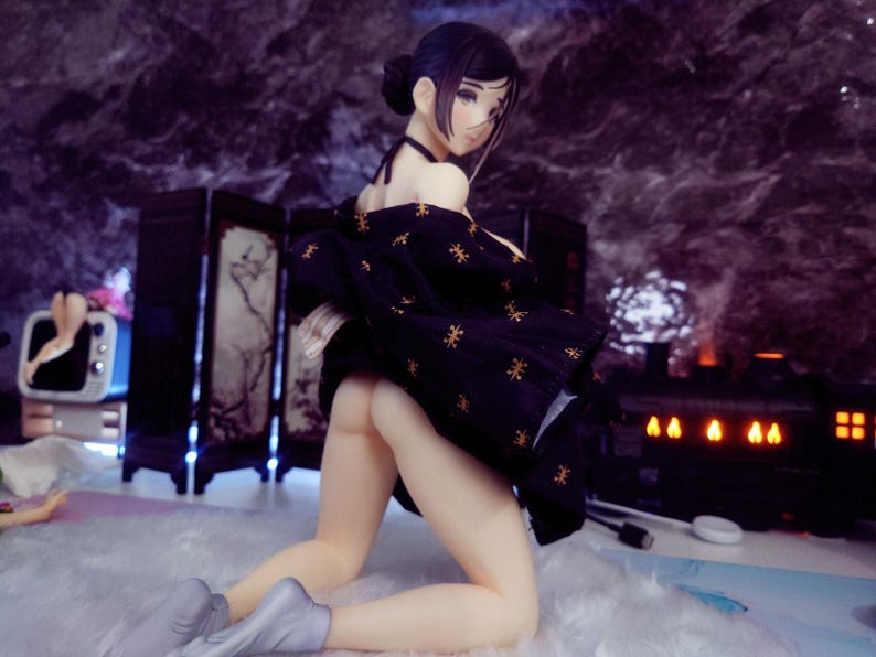 Elegant Japanese Girl Beauty Figure 1/4 Scale Collectible Model Exquisite Real Kimono Art Statue Adult Anime Enthusiast Gift image 7