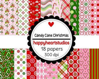 Digital Scrapbooking CandyCaneChristmas - InstantDownload -Christmas, Candy Cane, Cane