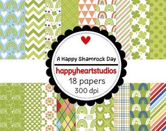 DigitalScrapbooking AHappyShamrockDay -instant download- St Patricks Day