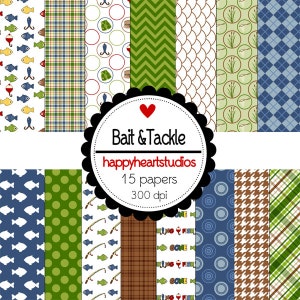 Digital Scrapbooking Bait&Tackle-INSTANT DOWNLOAD