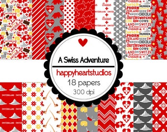 DigitalScrapbooking ASwissAdventure -Switzerland-InstantDownload travel