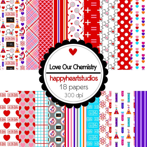 DigitalScrapbooking LoveOurChemistry -Instant Download-  Science Chemistry