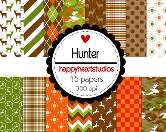 Digital Scrapbooking Hunter-INSTANT DOWNLOAD-Hunters,CamoBoysSport