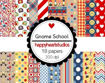 DigitalScrapbooking GnomeSchool- InstantDownload, School