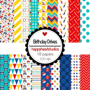 DigitalScrapbooking BirthdayDrives , Birthday, Drive By, InstantDownload
