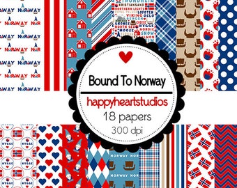 DigitalScrapbooking BoundToNorway - InstantDownload - Reisen, Norwegen