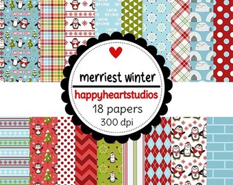 Digital Scrapbooking MerriestWinter Instant Download