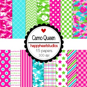 Digitales Scrapbooking CamoQueen-INSTANT DOWNLOAD