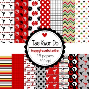 Digital Scrapbooking TaeKwonDo-INSTANT DOWNLOAD