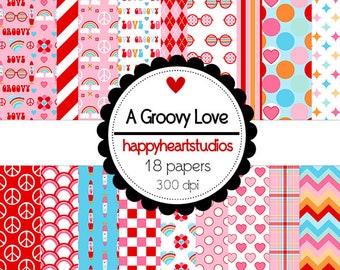 DigitalScrapbooking -AGroovyLove - Retro, Valentine