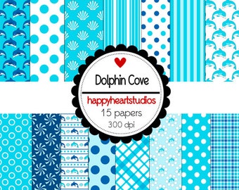 Digital Scrapbooking DolphinCove-INSTANT DOWNLOAD