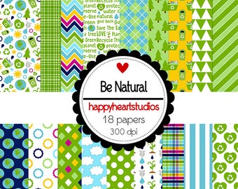 DigitalScrapbooking BeNatural-Instant Download Nature, eco, recycle