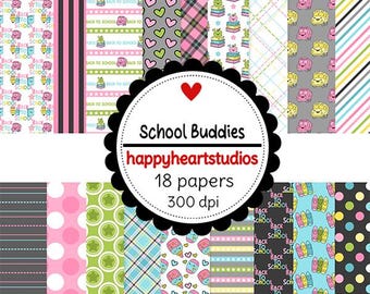 DigitalScrapbooking  SchoolBuddies Instantdowload School, learning