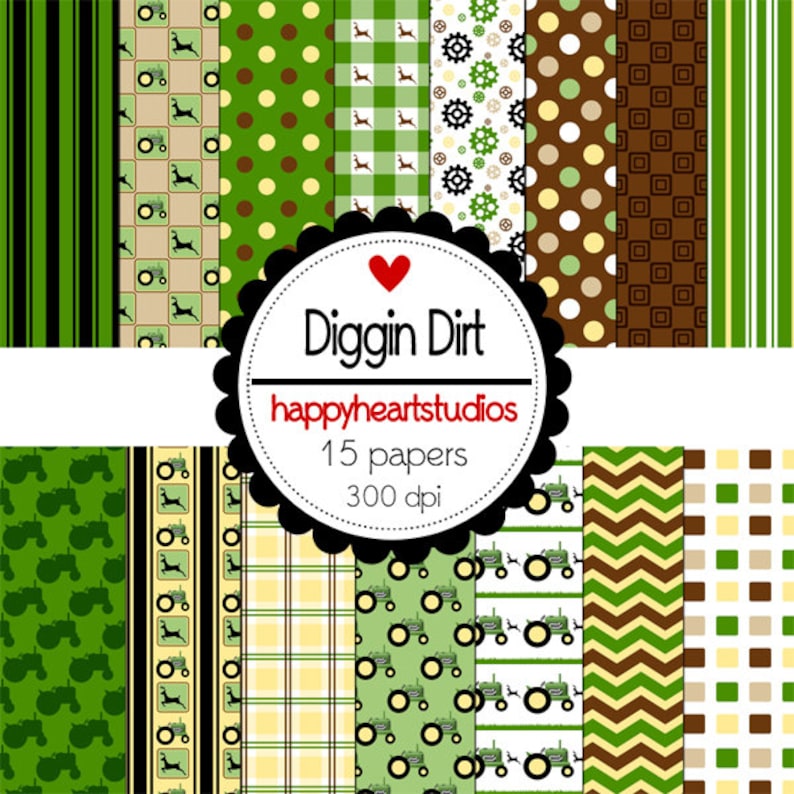 Digital Scrapbook Diggindirt-instant DOWNLOAD - Etsy