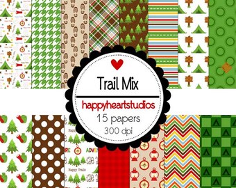 Digital ScrapbookTrailMix INSTANT DOWNLOAD