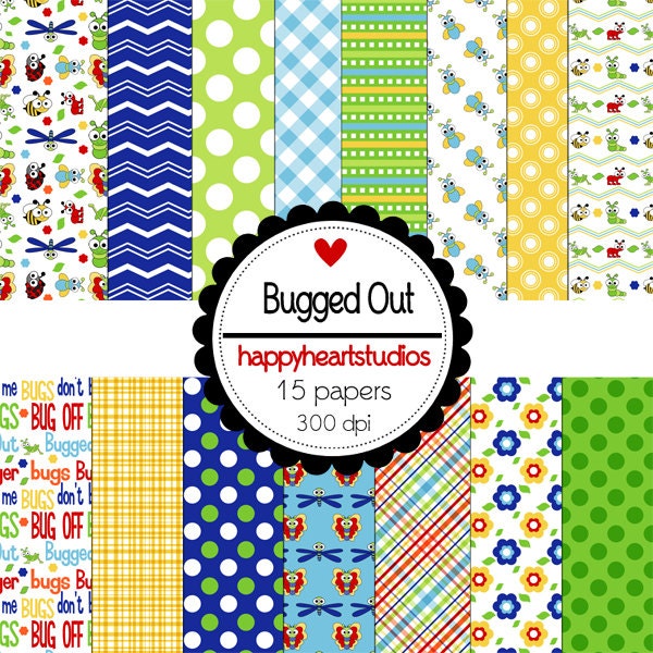 Digital Scrapbooking BuggedOut -INSTANT DOWNLOAD