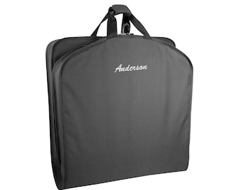 Embroidered Personalized 40" Garment Bag - Black