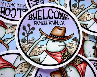 Bwelcome vinyl sticker     (tiny chef + jessie keylon)
