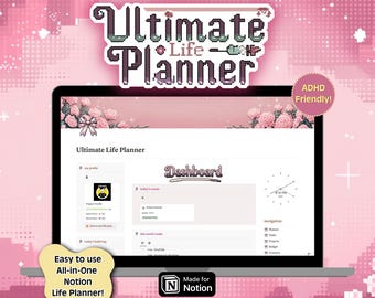 Ultimate Notion Life Planner: Gamified Digital Dashboard (Digital Download)