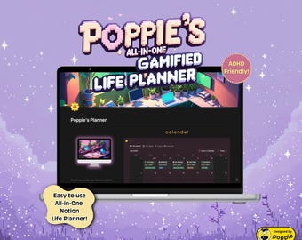 Cozy Notion Life Planner Template: Gamified Productivity Dashboard