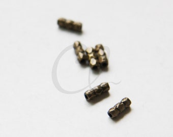 8838Y-E-124B 30pcs Antique Brass Tone Base Metal Spacers-Round 11x8mm