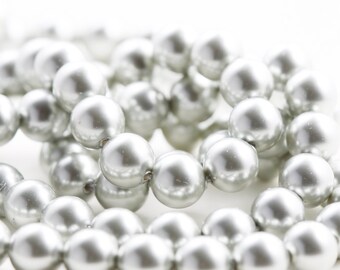 10pcs Swarovski 5810 Crystal Pearl-PLATINUM 8mm SWP60311