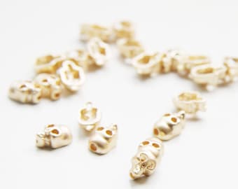 341C-I-32F 100pcs Matte Gold Plated Ball Chain Ending-1mm