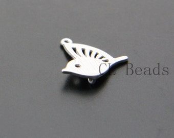 2 Pcs Oxidized Silver Plated Brass Base Charm-Cone-Bird Cage 15x9mm 5500Z-M-243