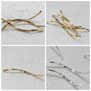 Solid Brass Waved-Curved Rectangle Bar - 53x2mm (4079C)
