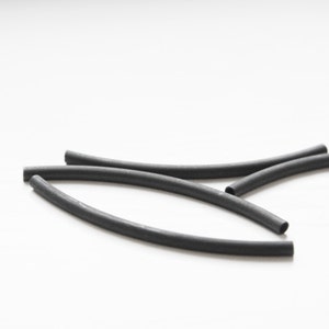 4 Pieces Matte Black Plated Brass Base Tube 3x60mm with ID 2.5mm  (309C-R-20)