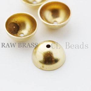 20 stycken pärlhattar i rå mässing – 14 x 7 mm (1795C-T-136)