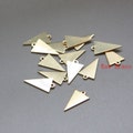50 Pieces Raw Brass Triangle Charm - Geometry - 15.7x9mm (3079C-P-420)