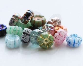 4 Pieces Czech Glass Flower Bead - Varies Colors 9mm (CZH15)