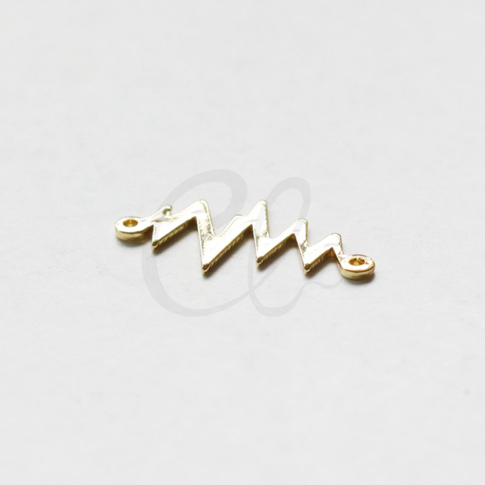 2pcs Premium Gold Plated Brass Base Links Lightning Etsy