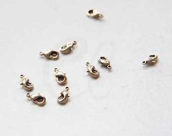 10 Pieces Raw Brass Round Lobster Clasp 8.5mm (3161C-I-452X)