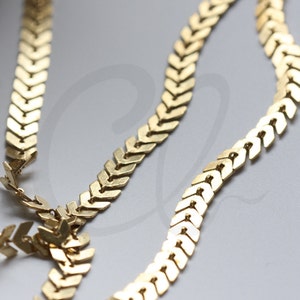 One Foot Raw Brass Chain-Arrow 5.9x5.5mm 3371C00 image 1