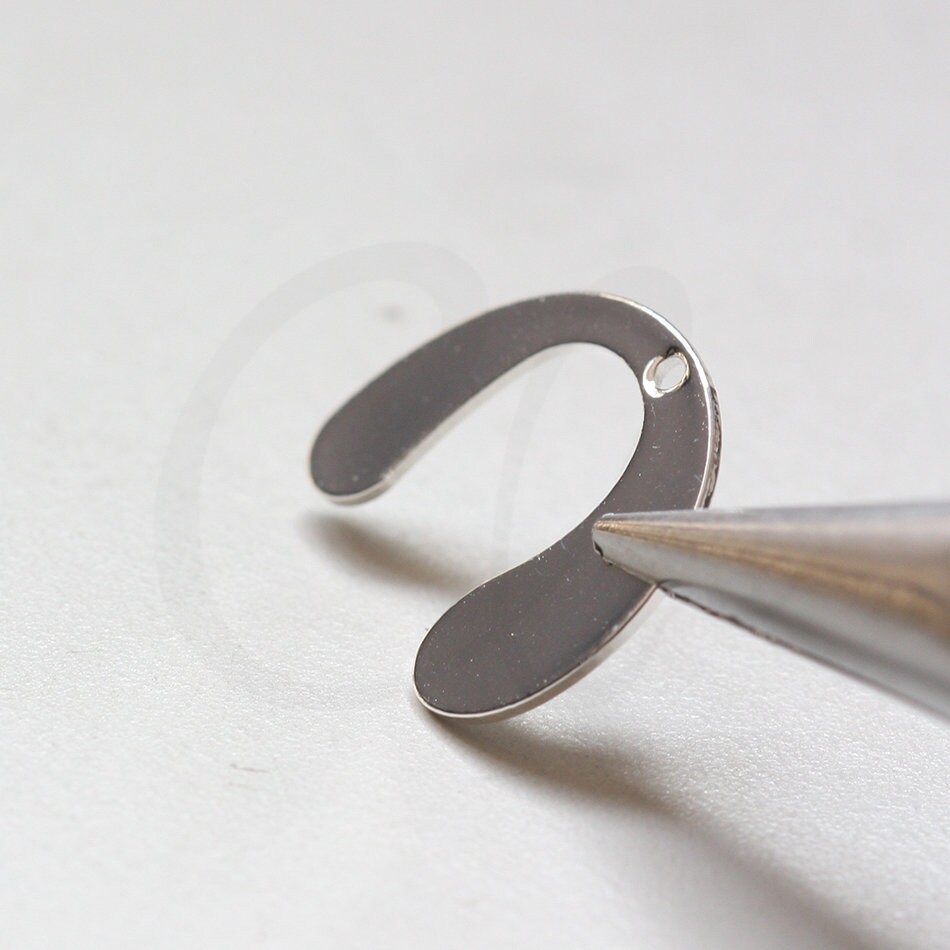 Solid Brass Half Circle - U Link - Charm 12.8x15.9mm (3869C