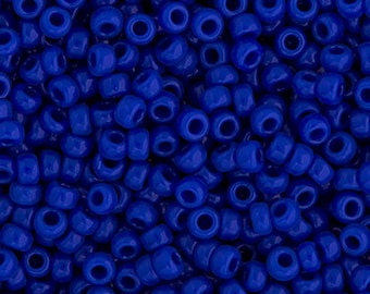 10 Grams Japanese Miyuki 11/0 Seed Beads - Cobalt Blue Opaque - 2mm (11M11-110414-N-82)