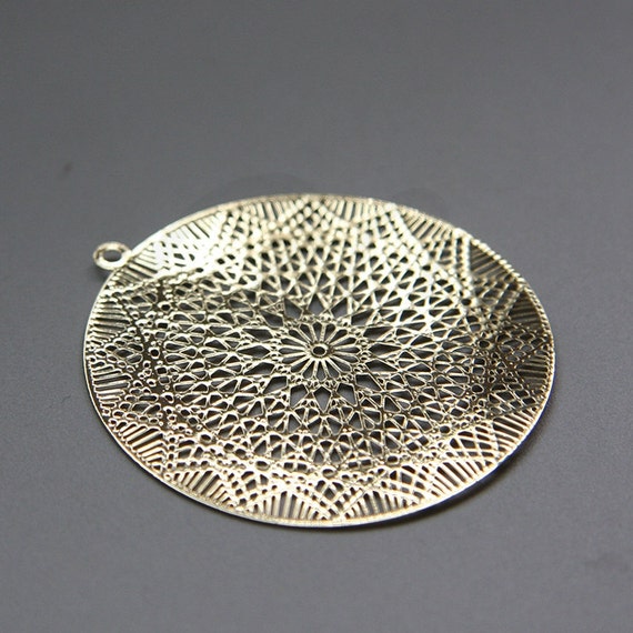 One Piece Premium Gold Plated Brass Base Filigree Pendants