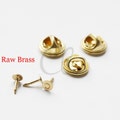 40 Sets Raw Brass Nail or Tie Tack Blank Pin with Clutch Back - Scatter Pin- 4mm HEAD - 8mm Nail - 11.35mm Clutch (1895C-I-114X)
