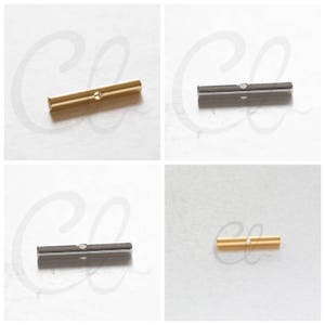 ワンピースプレミアム貴金属メッキ真鍮ベースバー - レザーエンド - スペーサー 20 x 3 mm (1922C)(Q-292E / V-206H / V-206J)