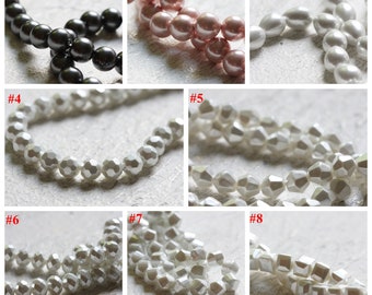 Full Strand Shell Pearl - Varies Shapes and Colors (G31C)