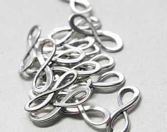14 Pieces Oxidized Silver Tone Base Metal Links-Infinity charm 24x8mm (13018Y-D-188)A27