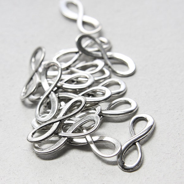 14 Pieces Oxidized Silver Tone Base Metal Links-Infinity charm 24x8mm (13018Y-D-188)A27